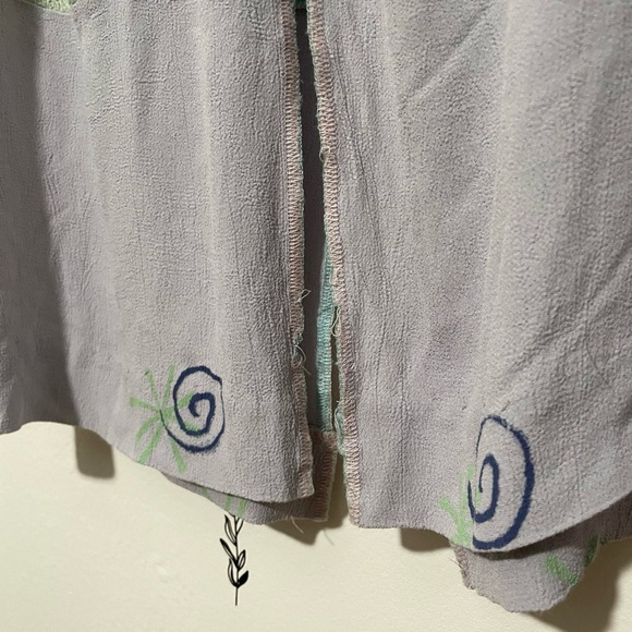 Light Green Vintage Cottagecore Coastal Grandma Dress FENINI - Picture 3 of 4